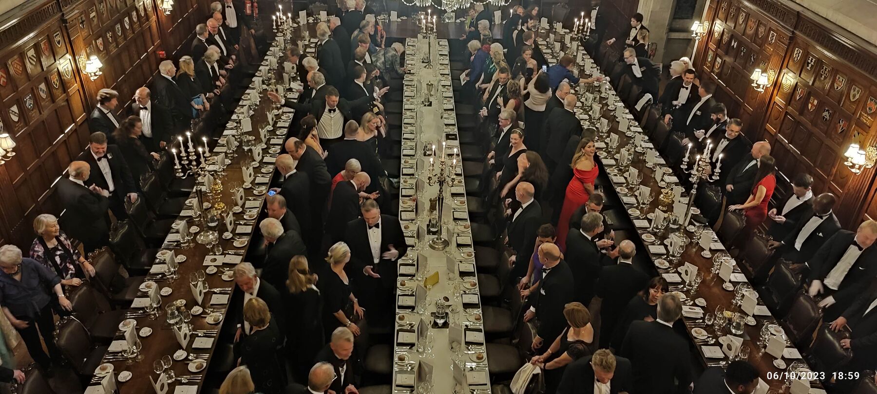Guests taking their seats in the Great Hall, Ironmongers' Hall