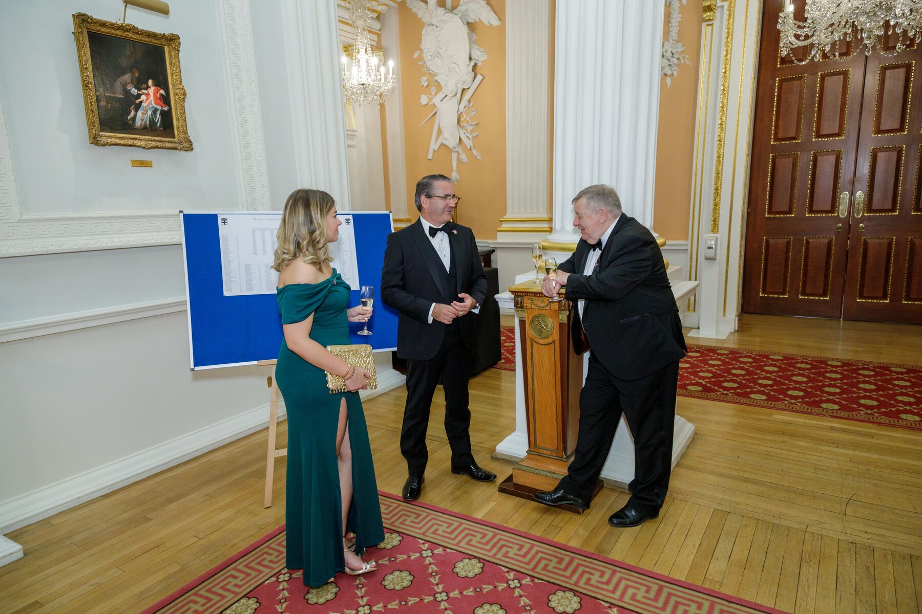 Guests at the reception, Egyptian Hall, Mansion House